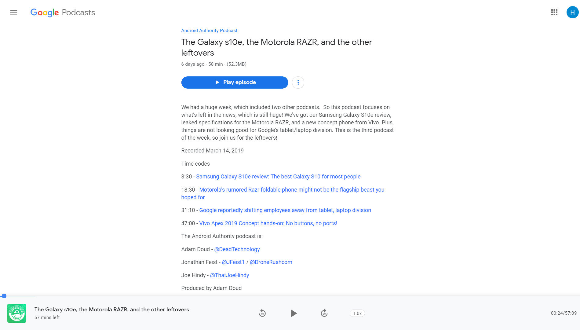 google podcasts website now available