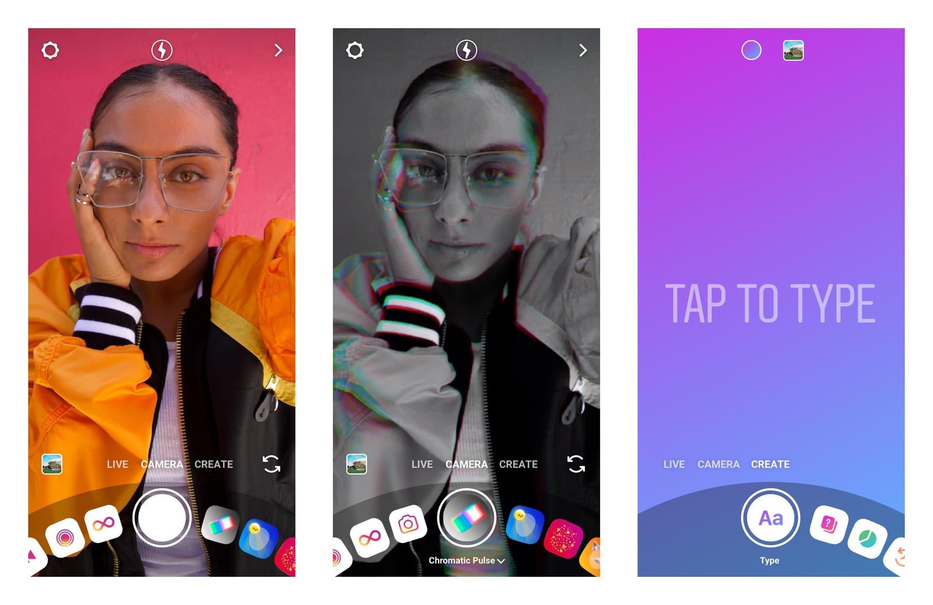 Instagram Stories Camera and Create Mode