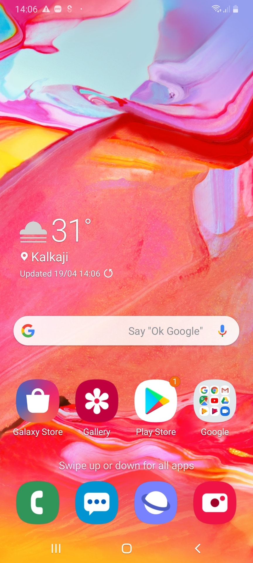 Galaxy A70 Homescreen