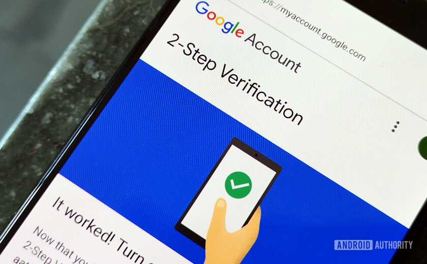 Setting up Google account two factor authentication