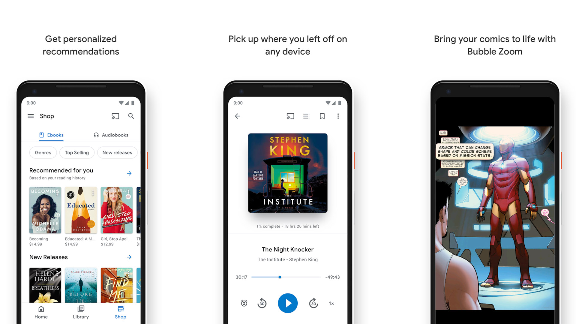 Screenshot of Google Play Books Final 2019
