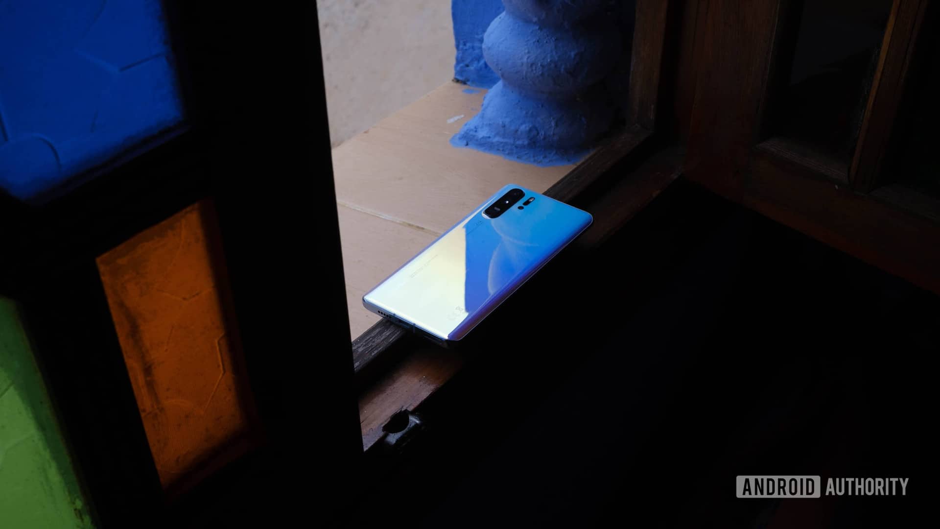 Huawei P30 Pro back on window