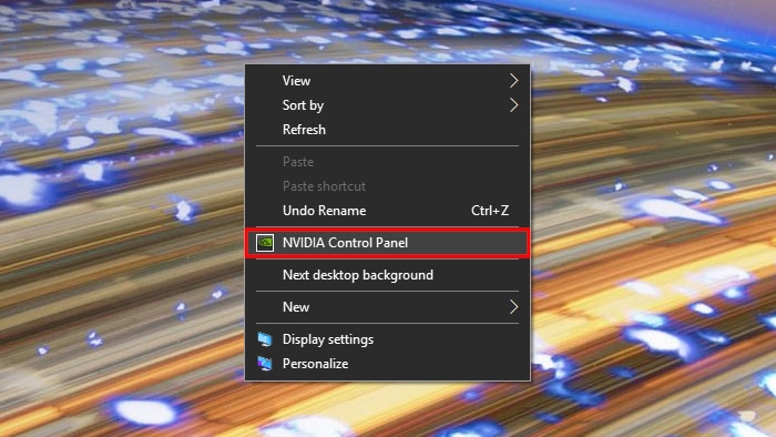 Windows 10 Nvidia Control Panel