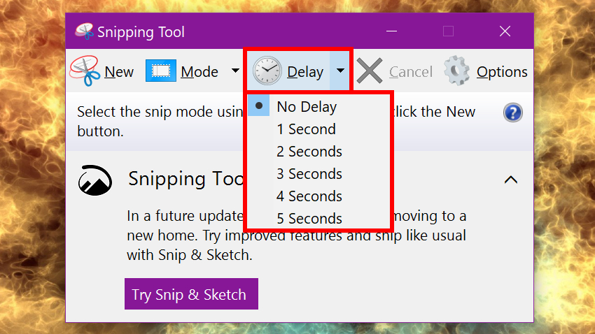 Snipping Tool Delay