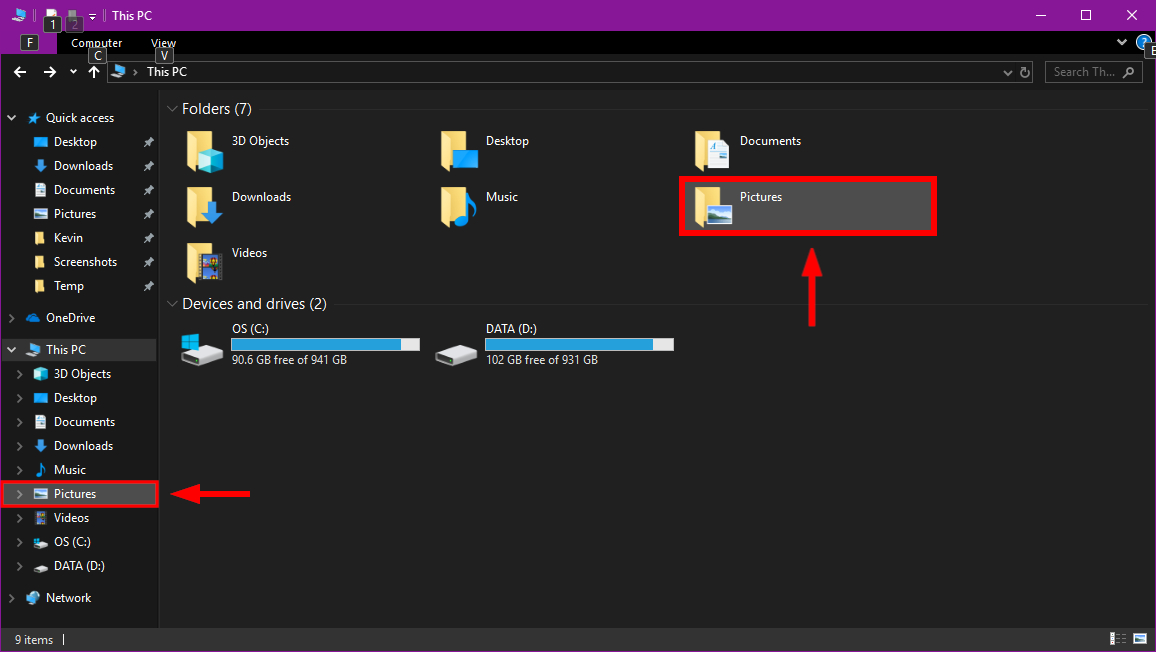 Windows 10 Pictures Folder