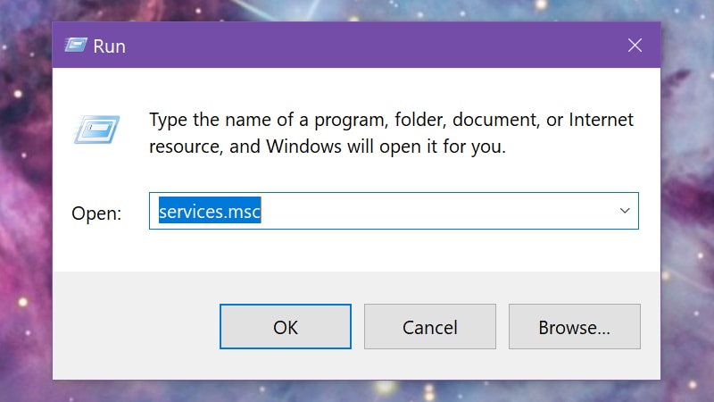 Windows 10 Run Services