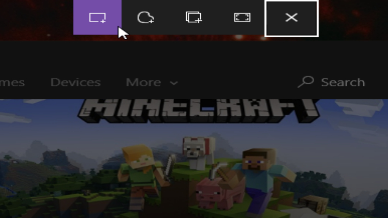 Windows 10 Screenshot Toolbar