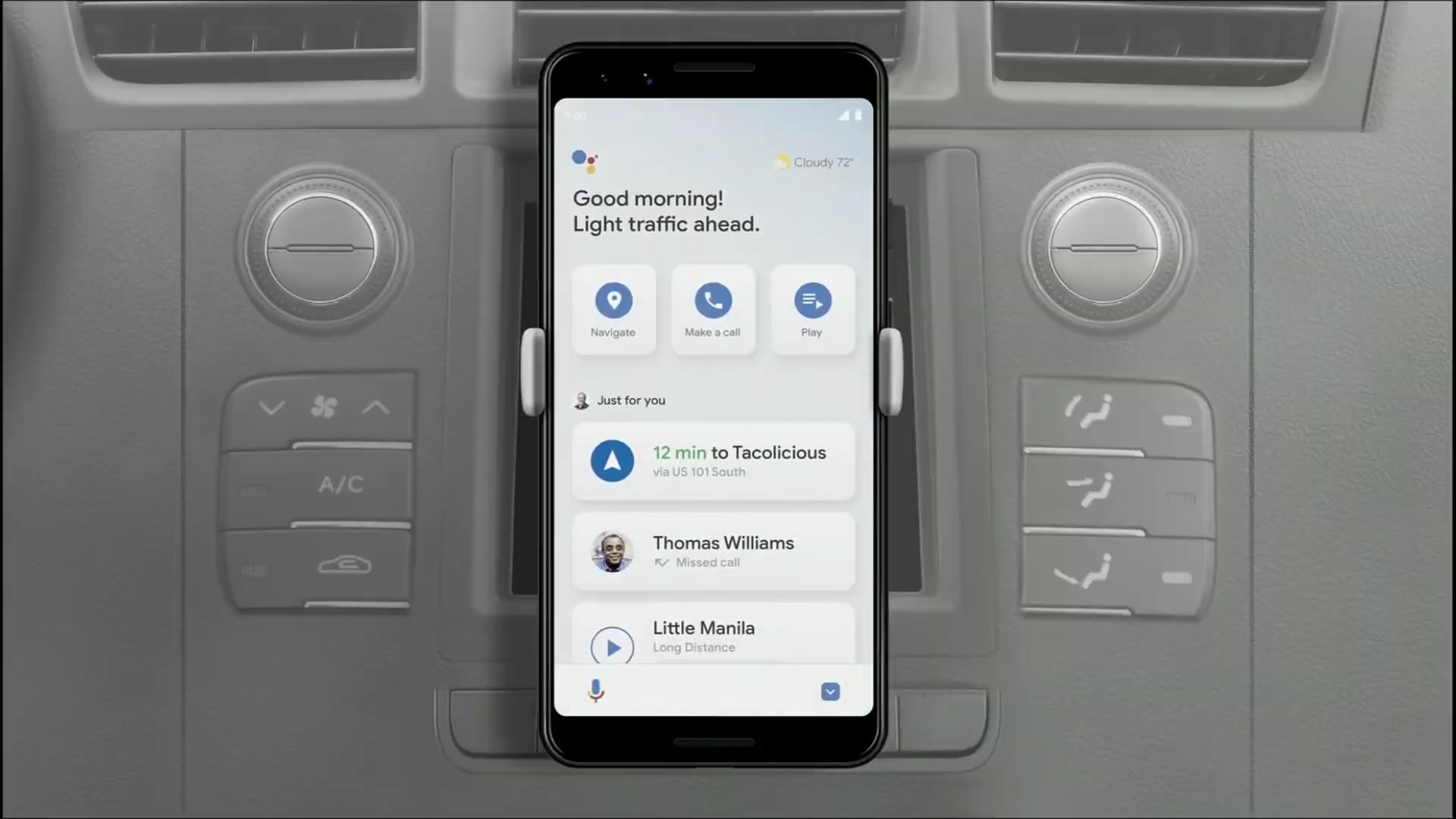 google assistant gets driving mode