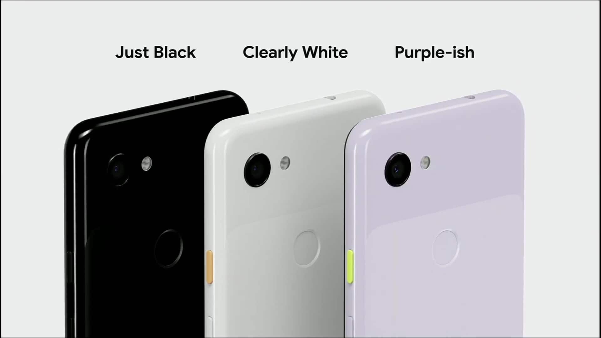 Google IO 2019 Pixel 3a colors