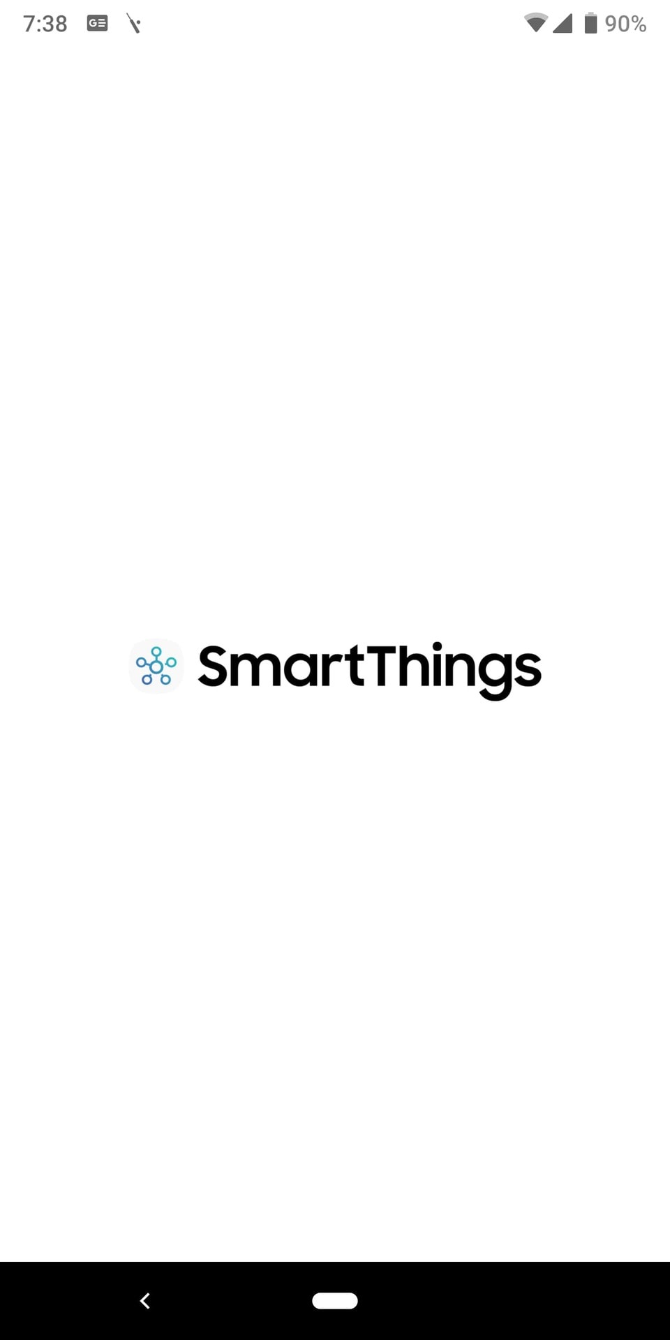 samsung smartthings app welcome page