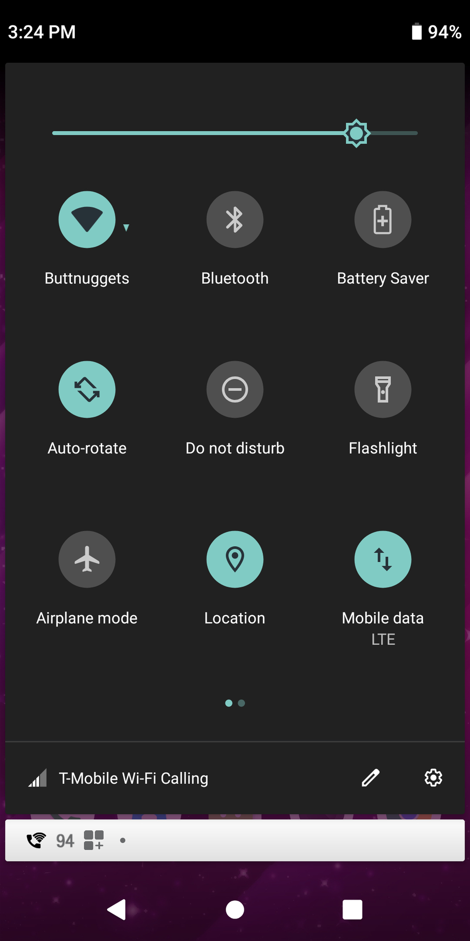 Coolpad Legacy Quick Settings