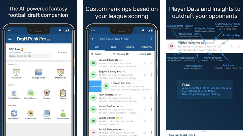 Draft Punk is one of the best fantasy sports apps
