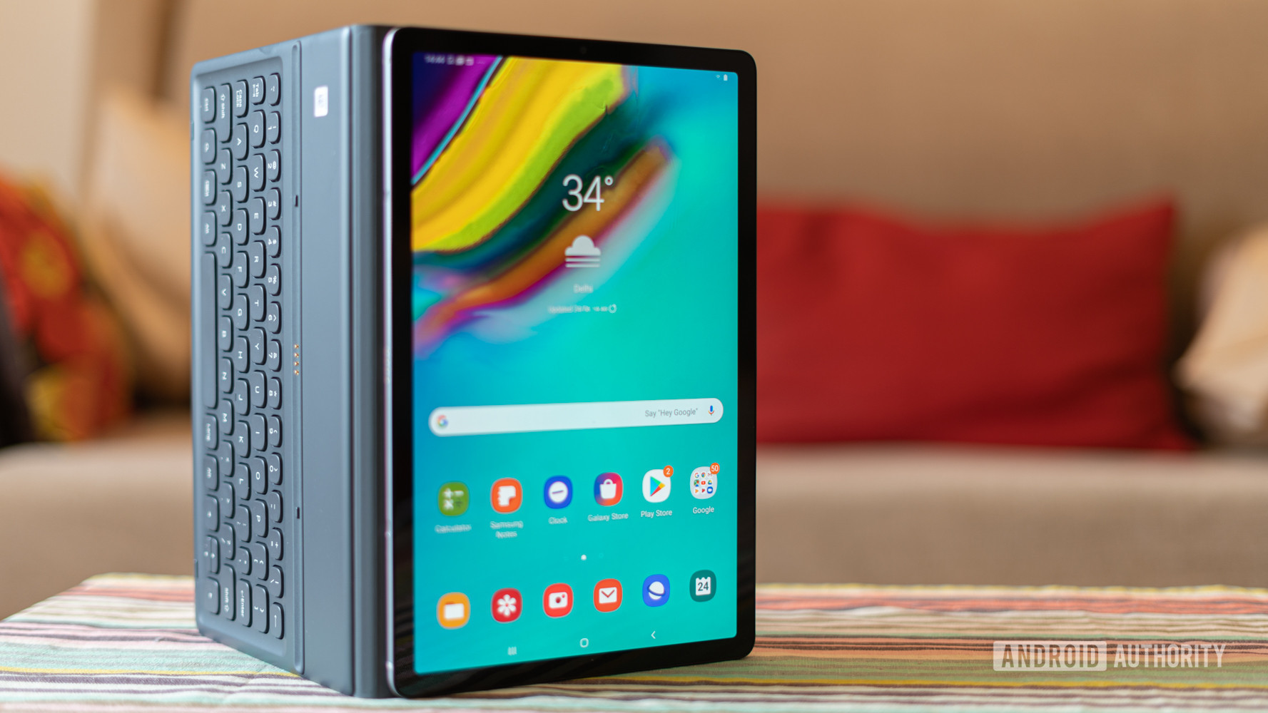 Galaxy Tab S5e with keyboard attached