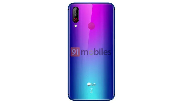 A leaked render of an unnamed LG India phone that will be sold only online.