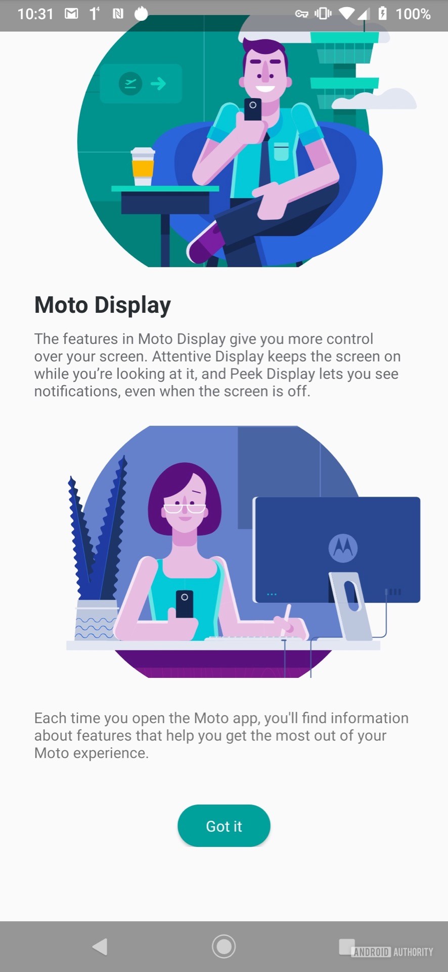 Motorola Moto Z4 Moto App options