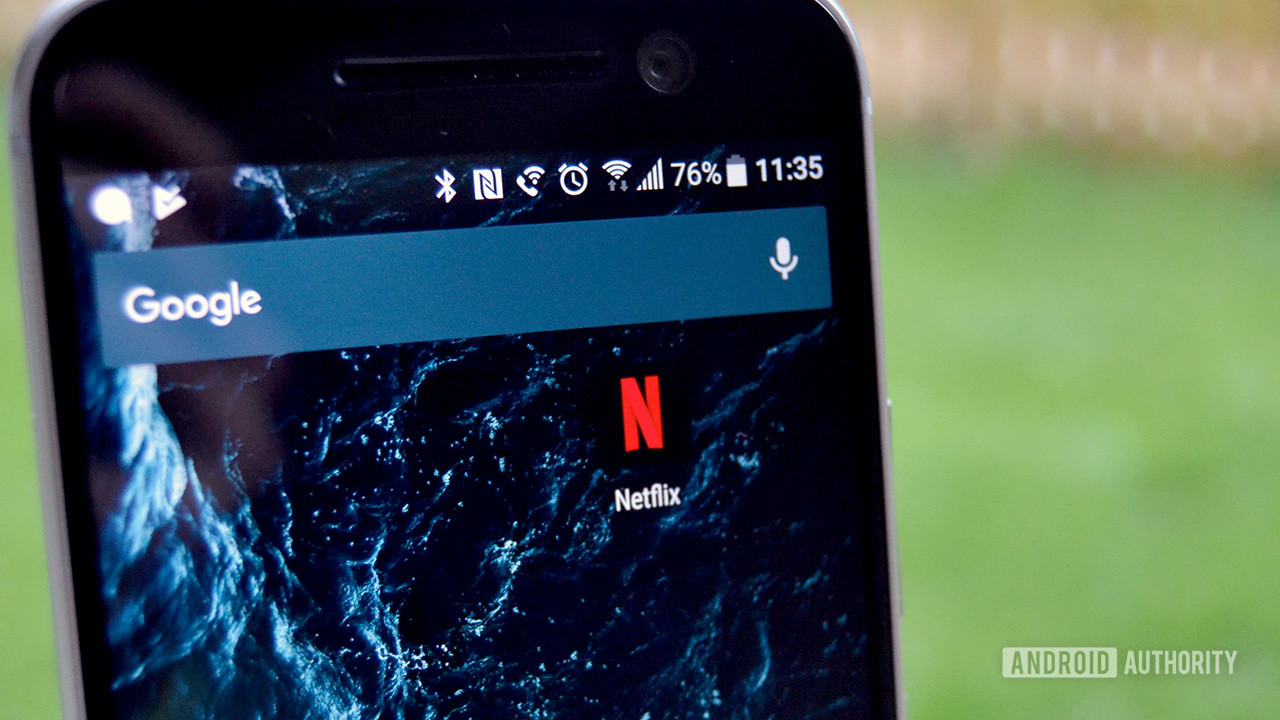 Icono de Netflix en la pantalla de inicio del HTC 10.
