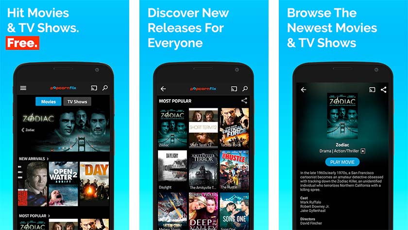 Popcornflix: las mejores aplicaciones de películas gratuitas para Android