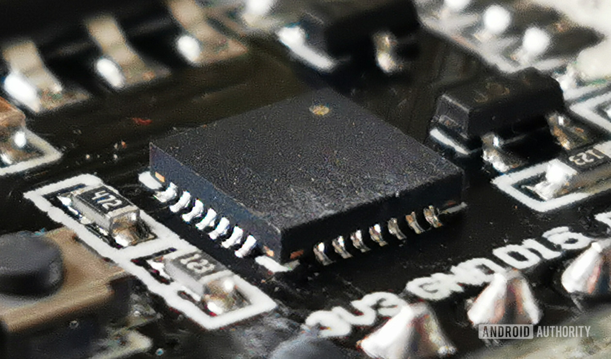 SoC chip processor marcro shot