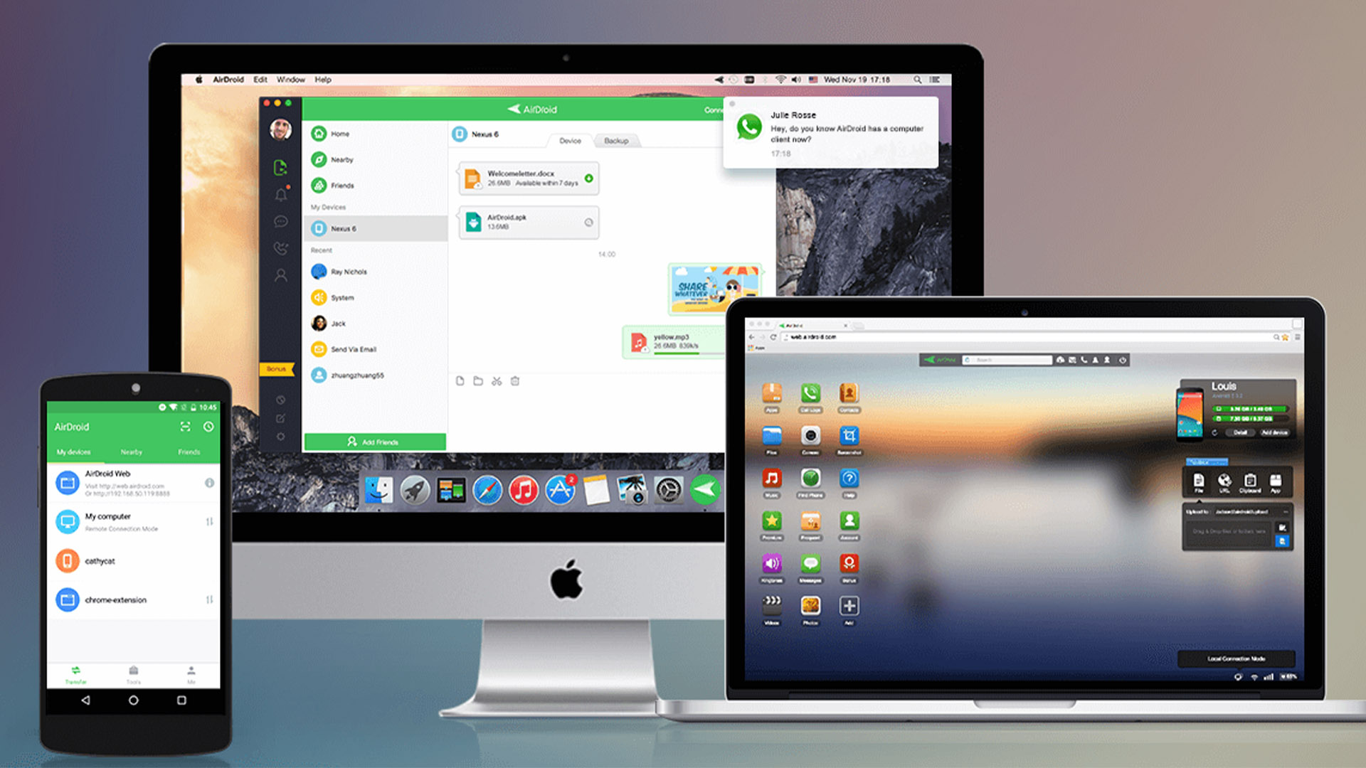 AirDroid best Android apps to transfer files from Android to PC