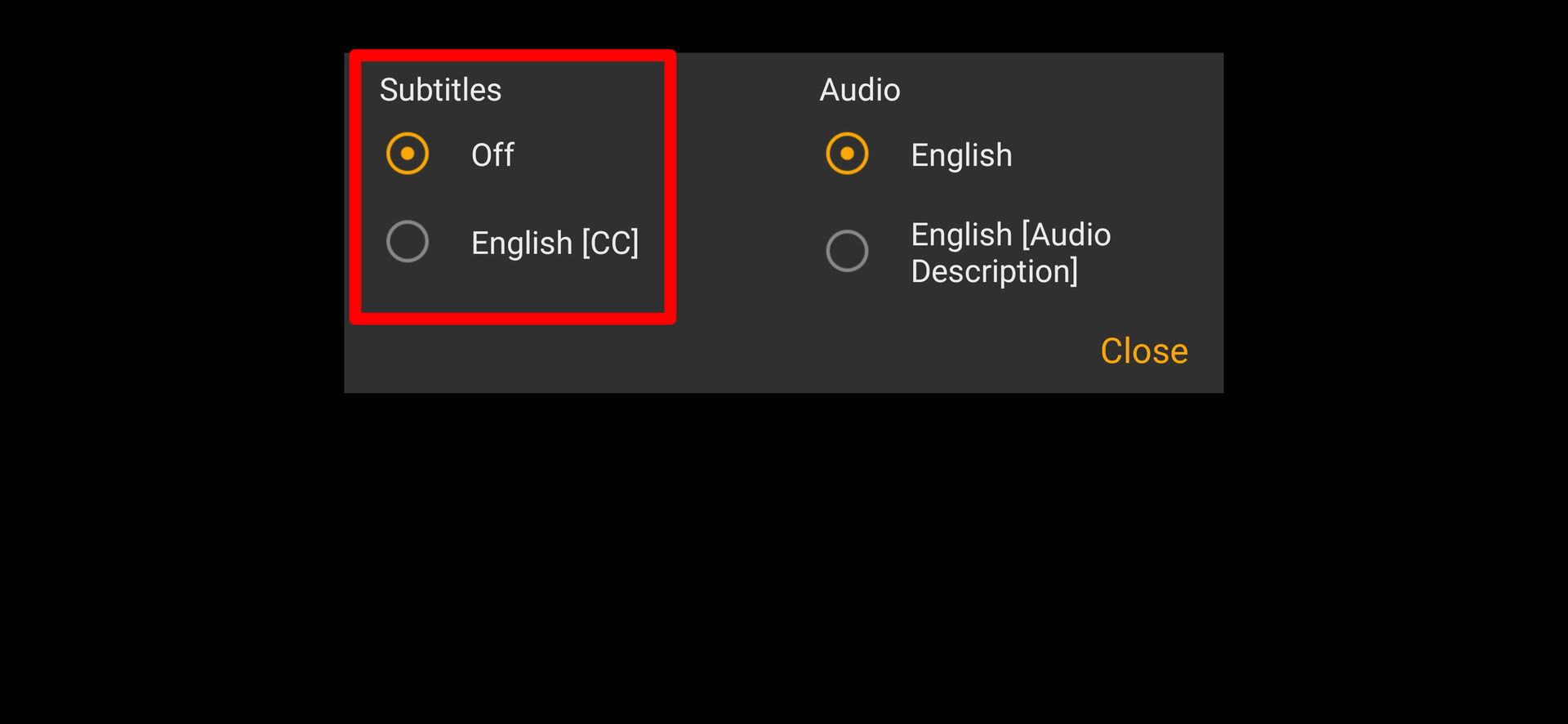 how to remove closed caption on amazon video