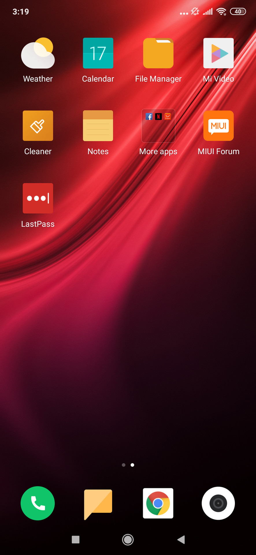 Mi 9T - home screen installed apps