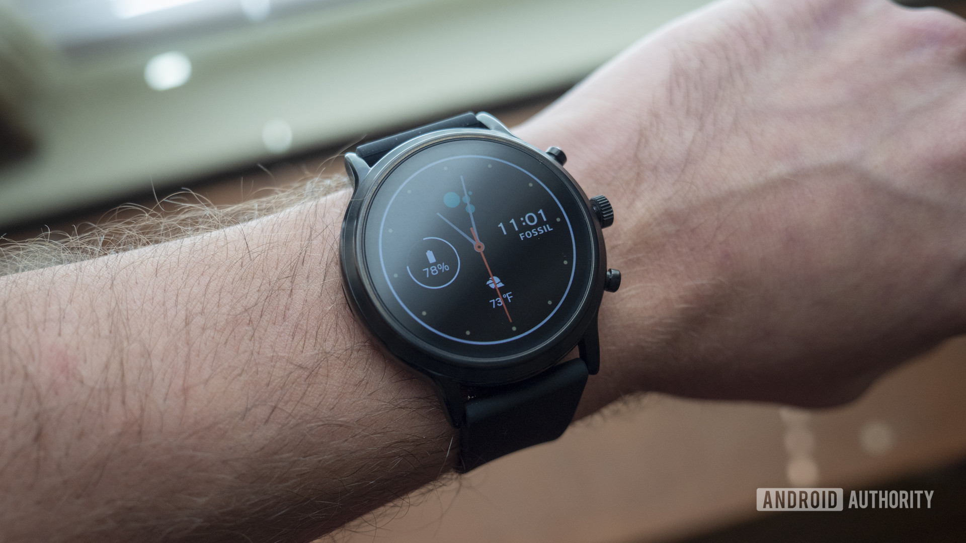 fossil gen 5 smartwatch review on wrist watch face display 4