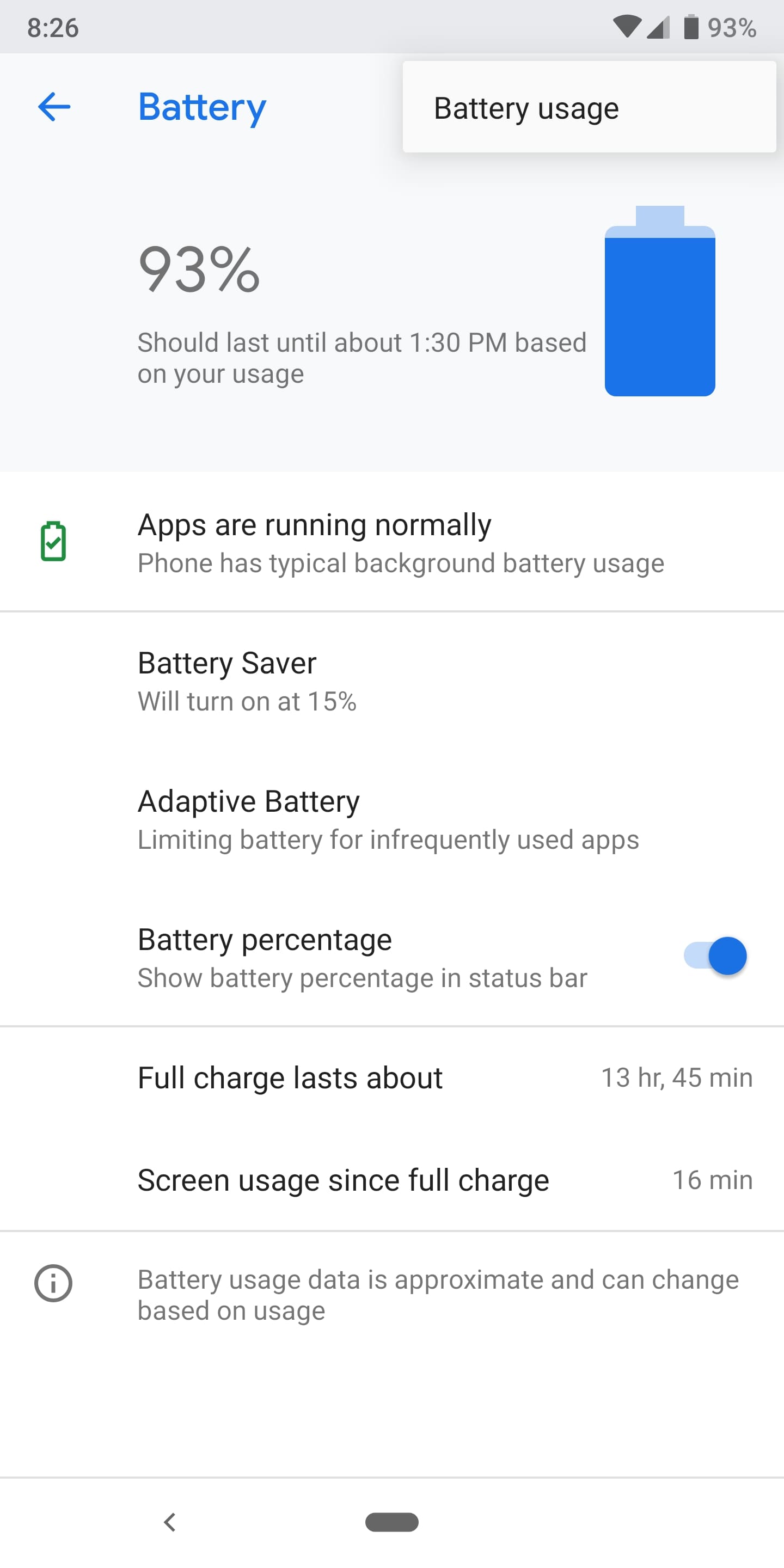 how to stop battery drain 3 settings page