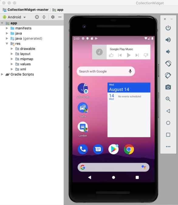   Los widgets para aplicaciones de Android pueden contener una variedad de contenido 