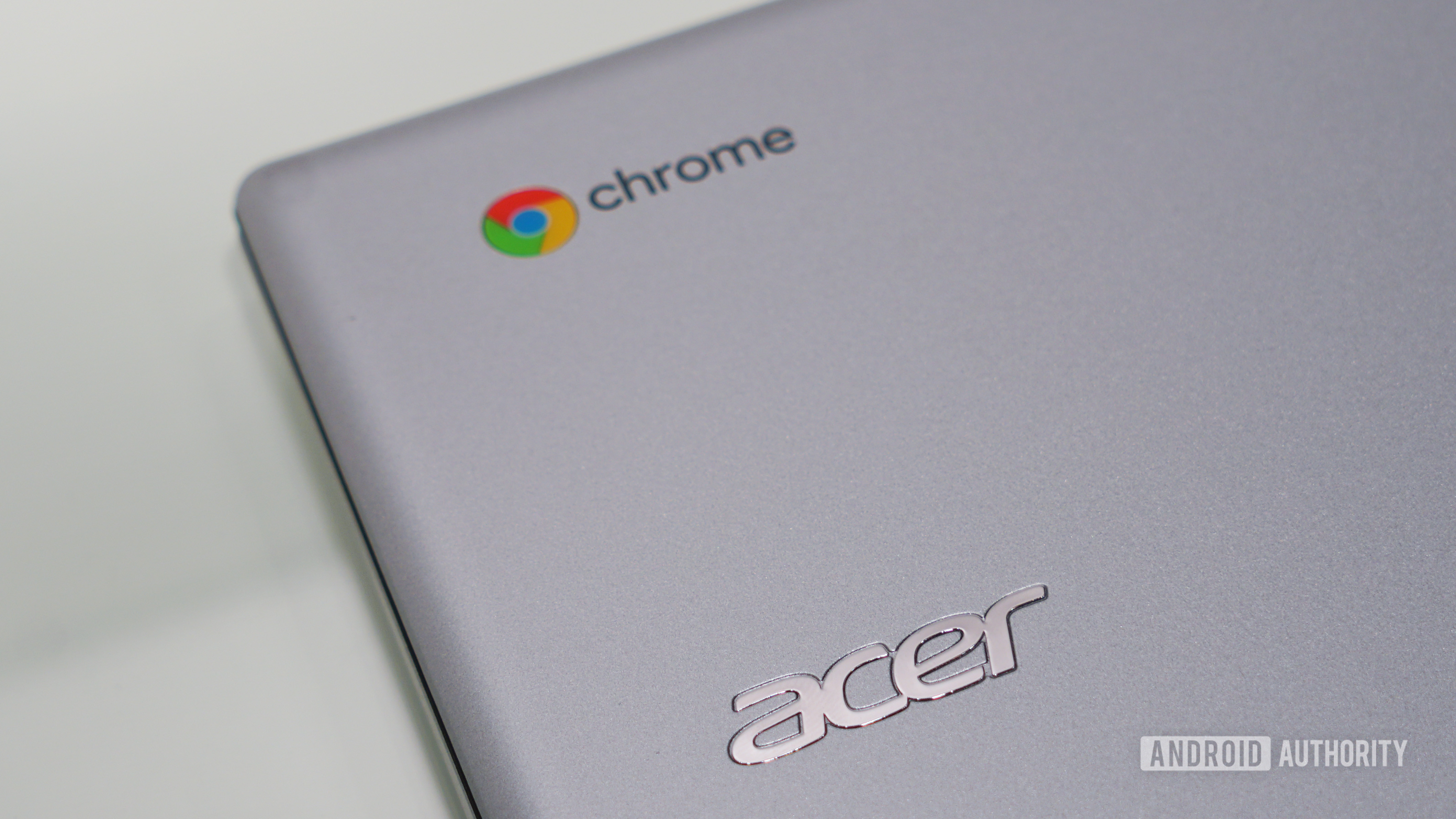 Acer Chrome logo on Chromebook