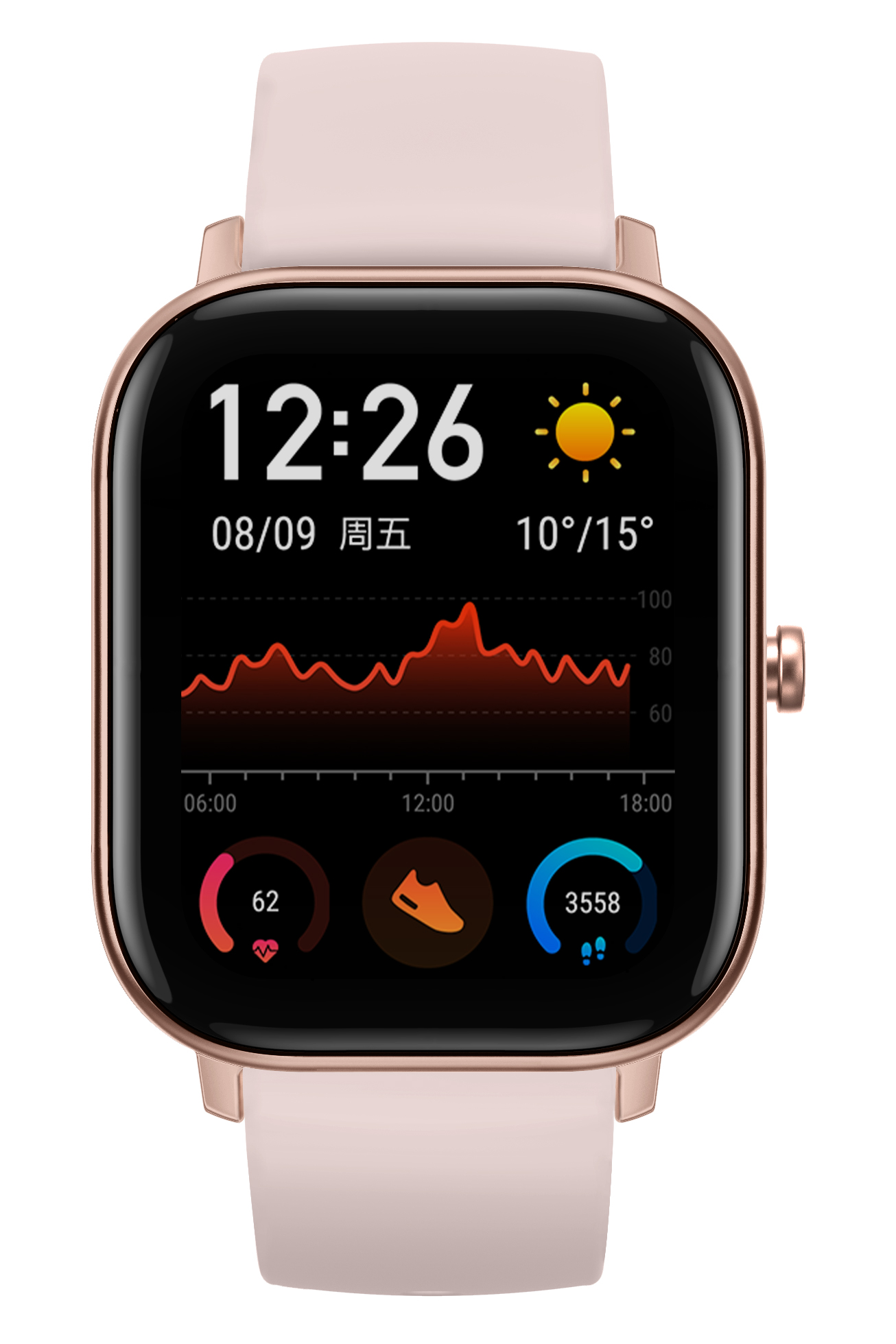 Amazfit GTS smartwatch Pink Front