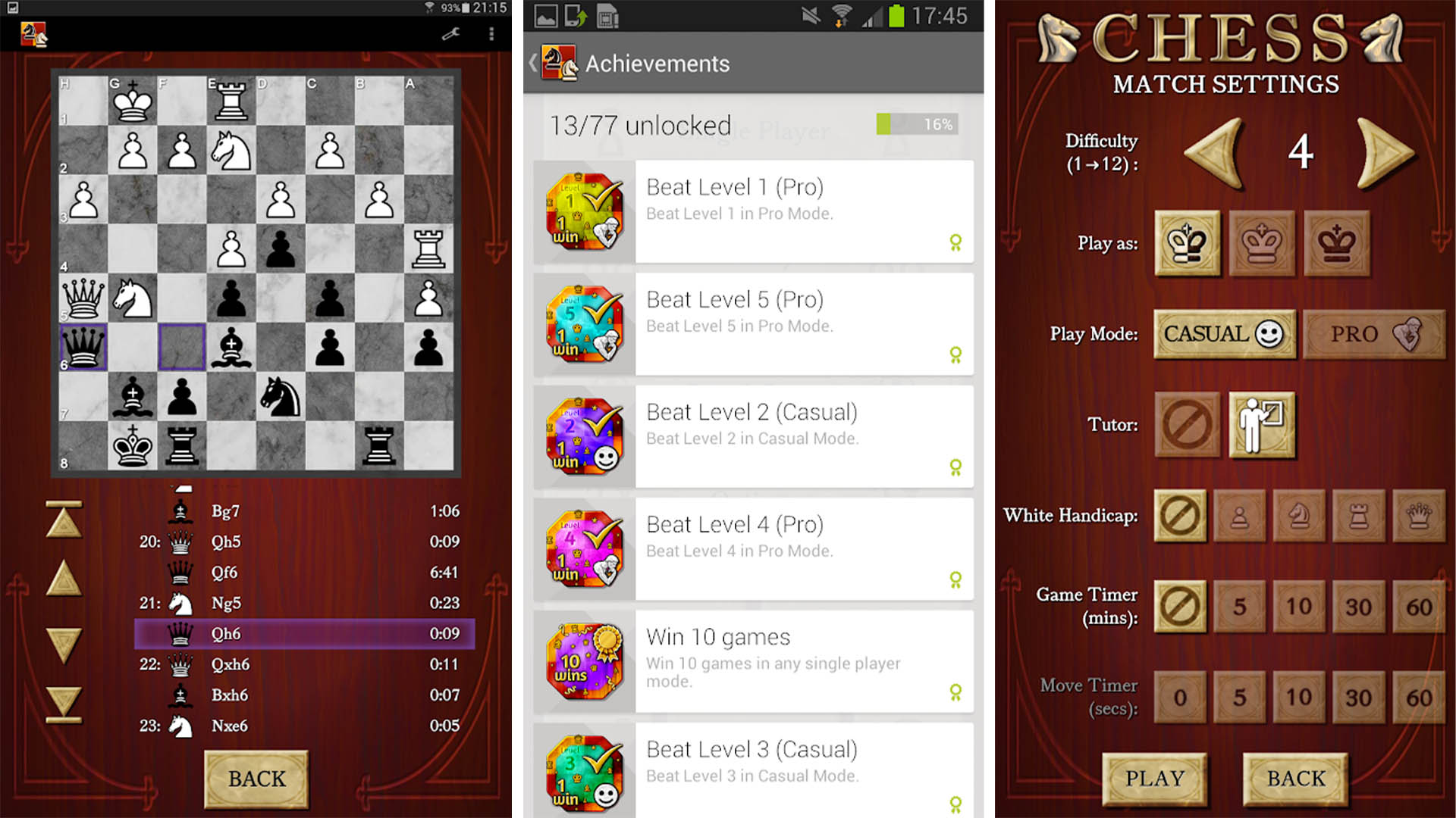 Captura de pantalla gratuita de ajedrez 2020