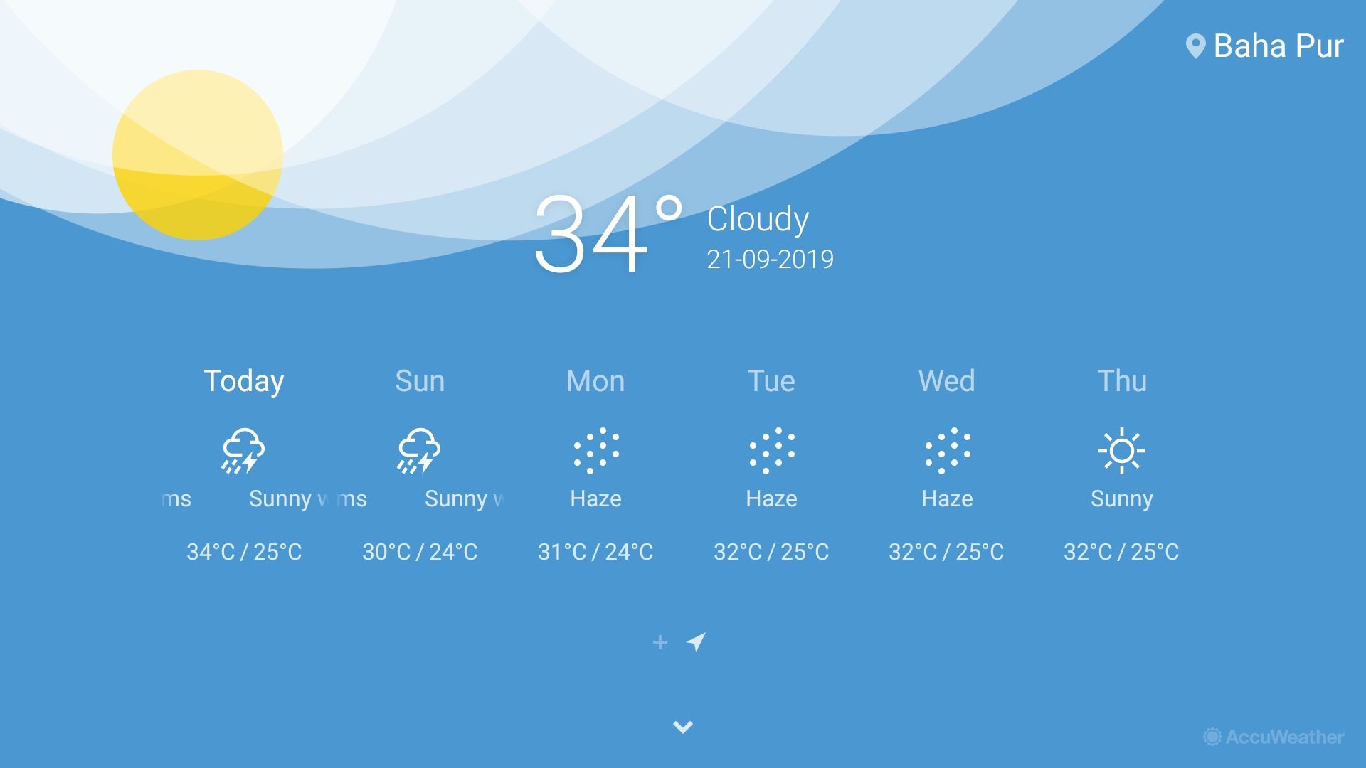 OnePlus TV weather app