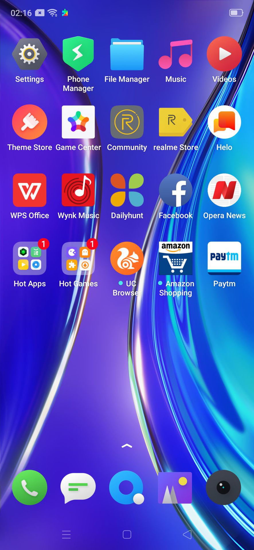Realme XT app screen
