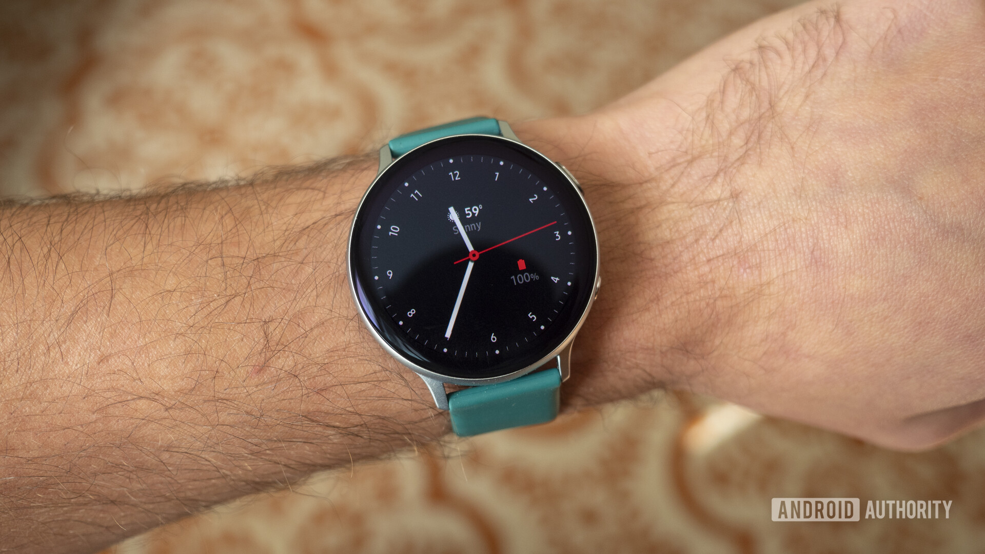 Samsung galaxy watch active 2 review watch face on wrist1