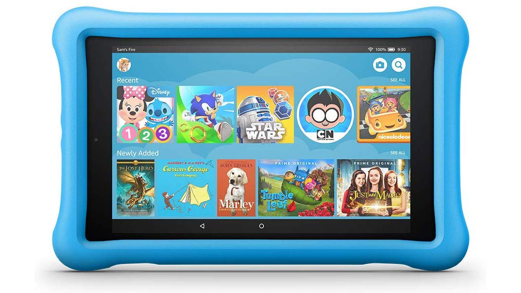 Amazon Fire HD 8 Kids Edition front side.
