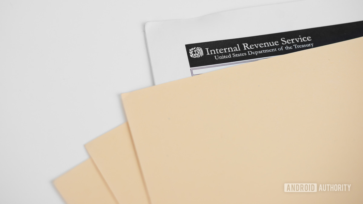 IRS documents in manila folders