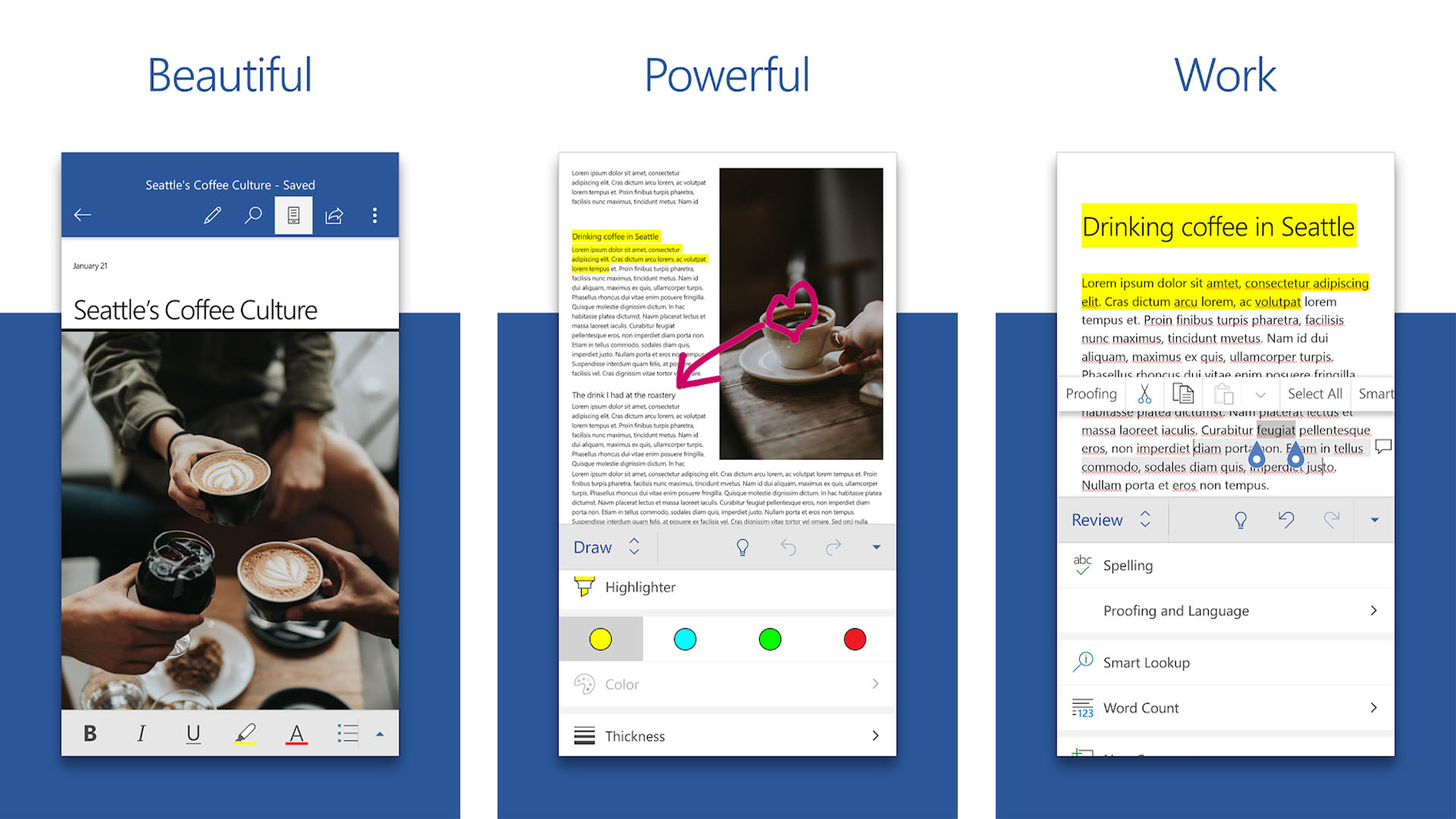 Microsoft Word screenshot for the best resume builder apps for android