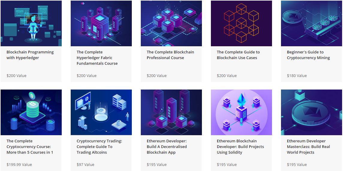 Blockchain and ethereum cryptocurrency bundle courses