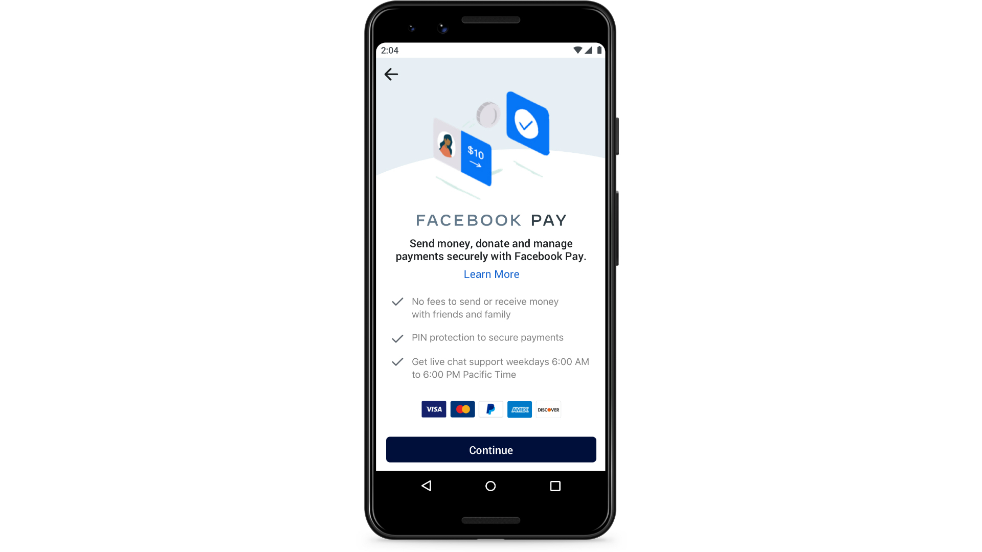 Facebook Pay UI