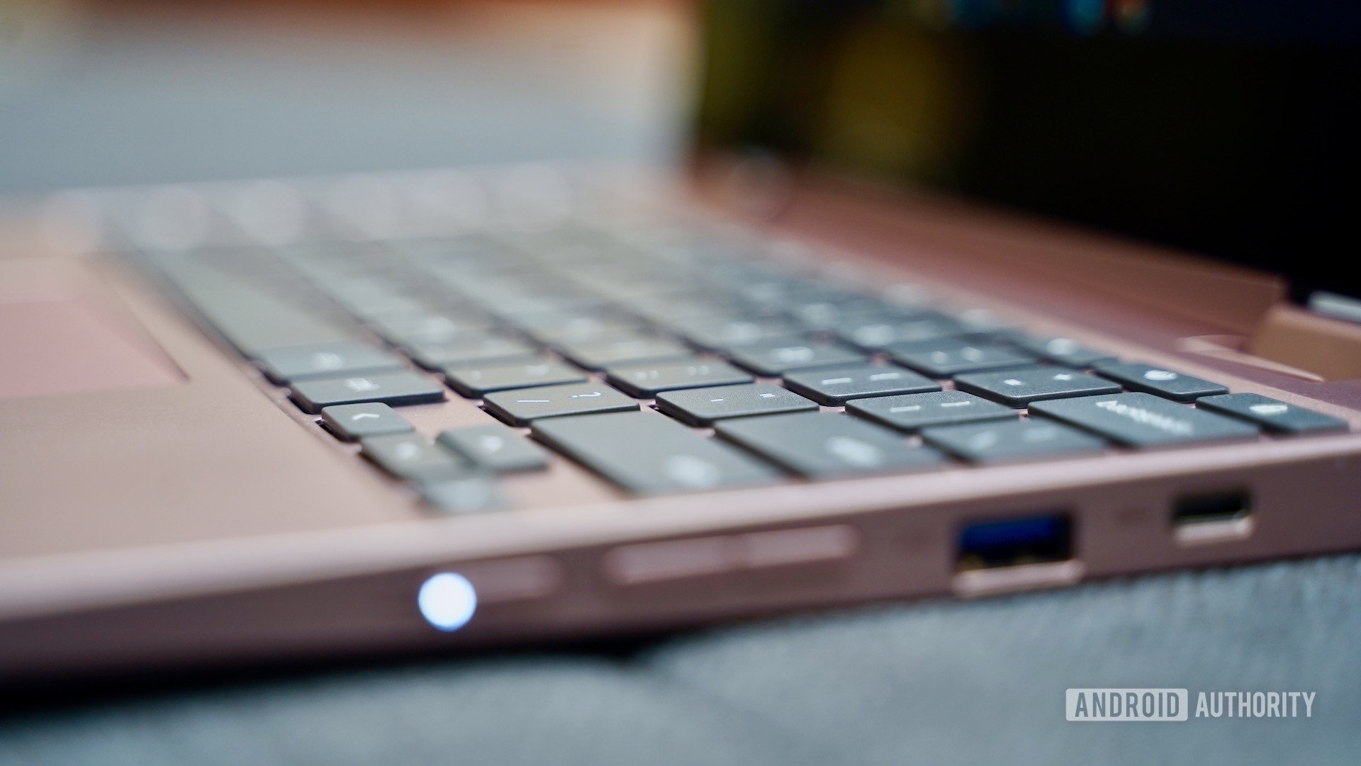 Lenovo Chromebook C340 review angled keyboard closeup