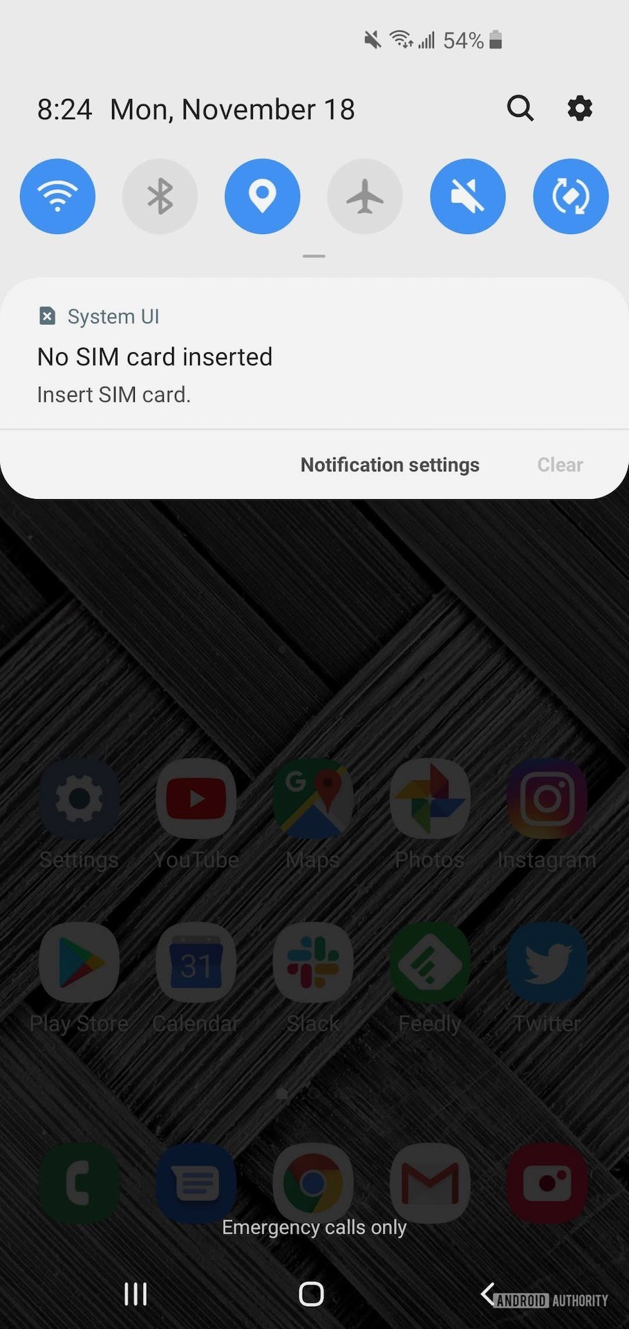 Samsung One UI 1 quick settings