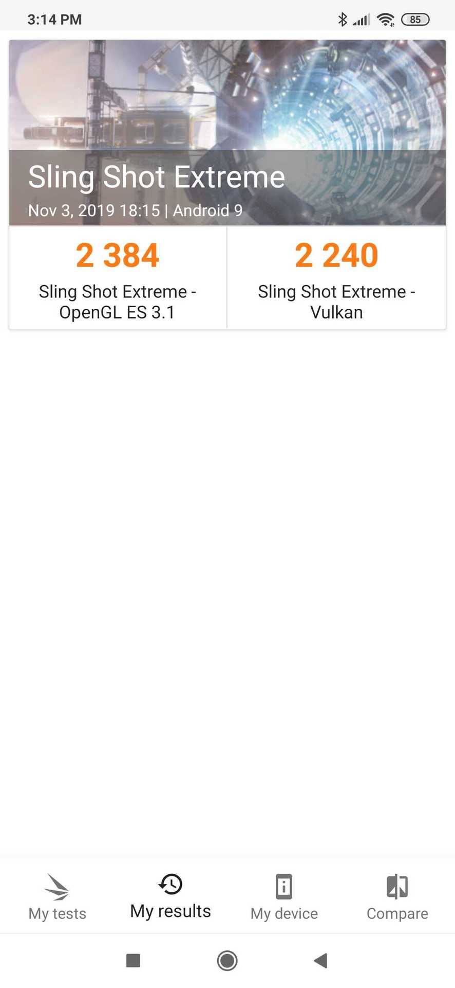 Xiaomi Mi Note 10 3DMark Score