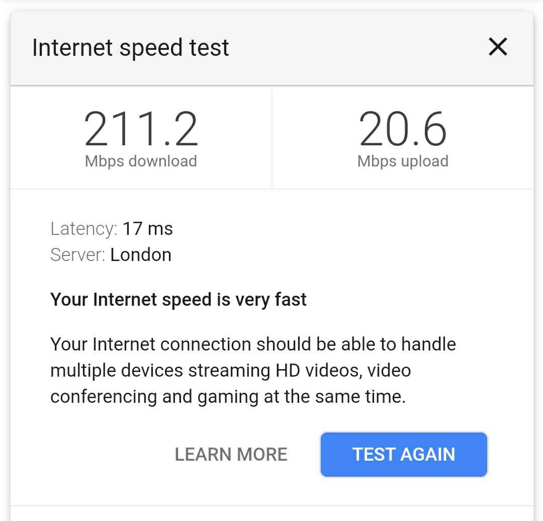 google nest wifi speed test