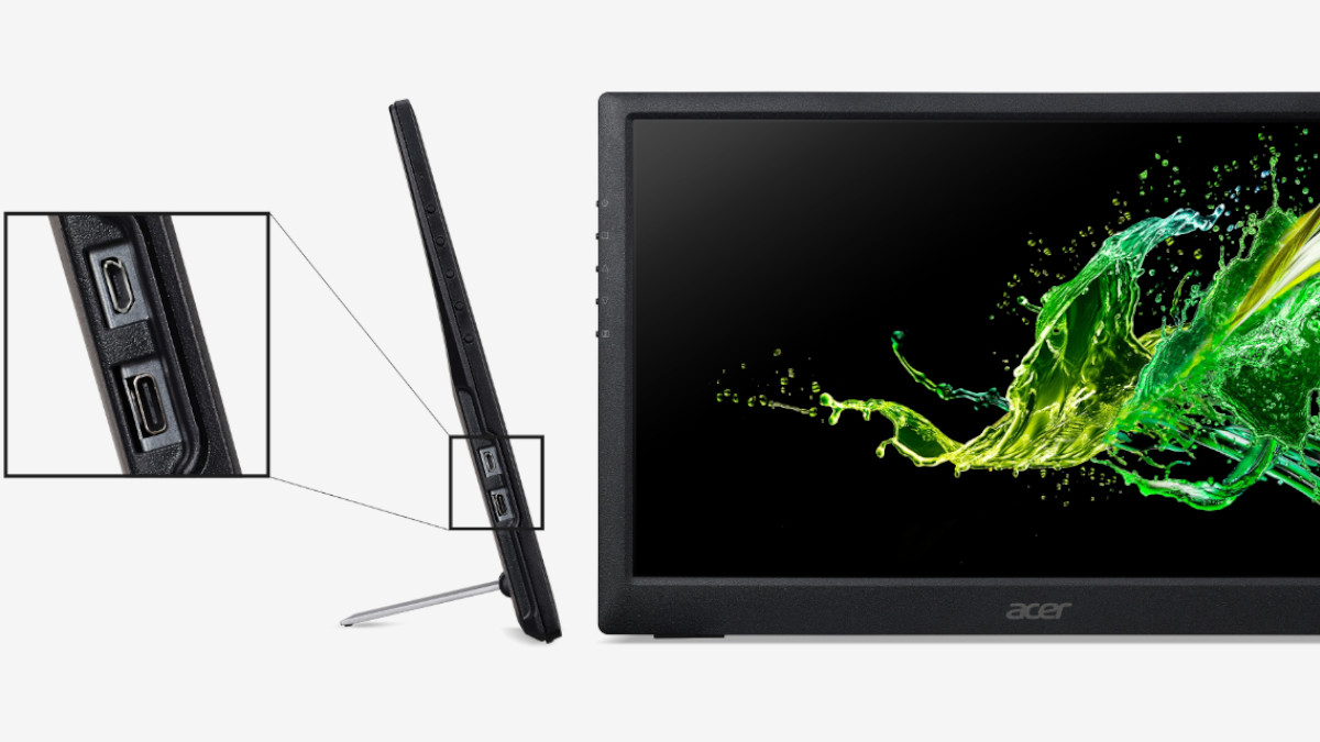 Acer PM161Q USB Type C portable monitor
