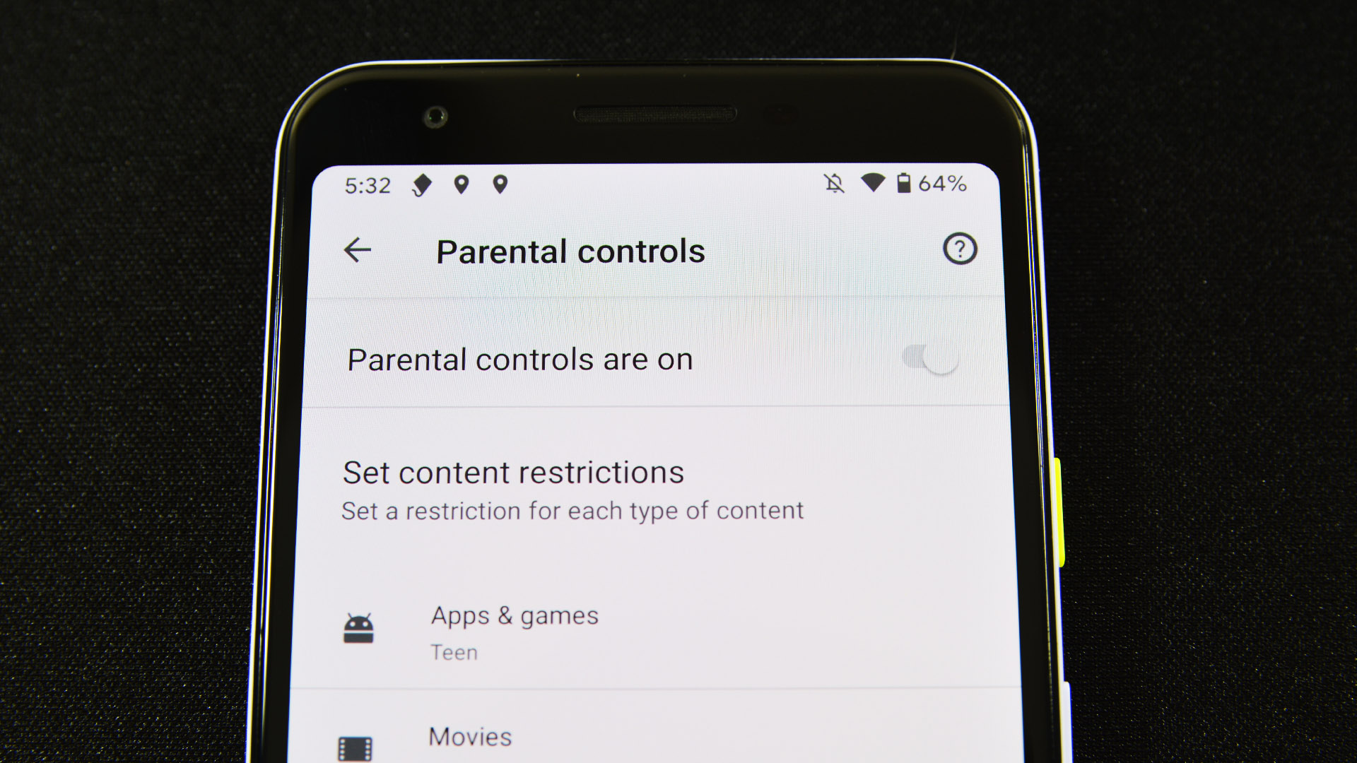 Google Play Parental Controls 2