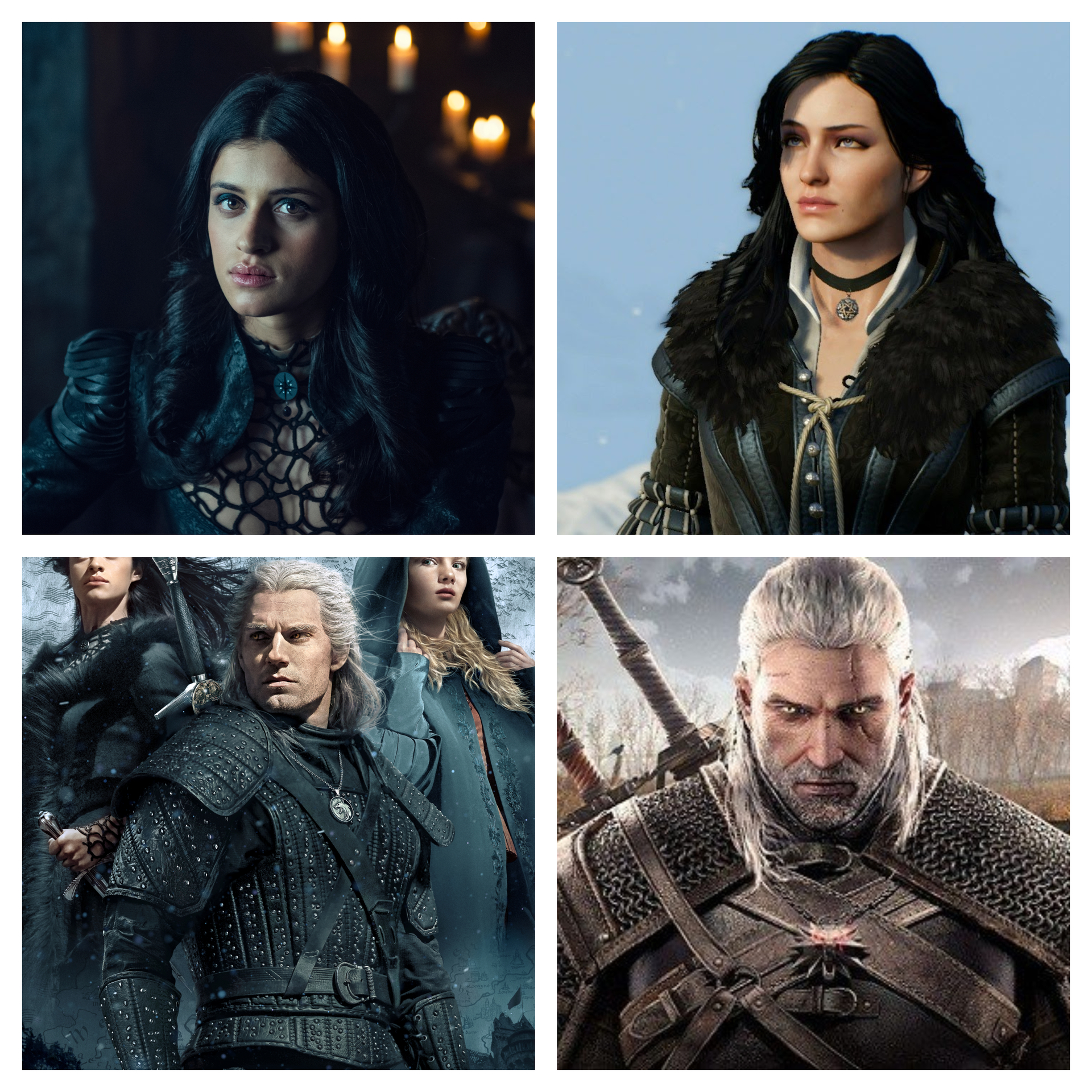 The Witcher comparison with game characters