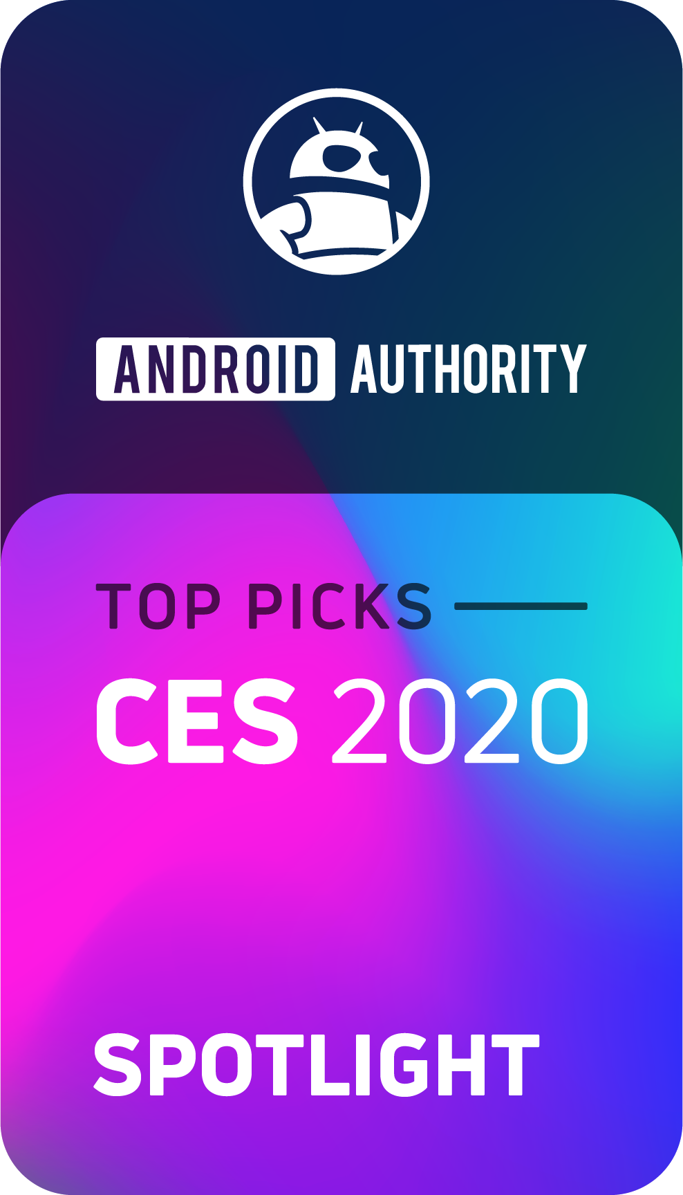 Android Authority CES 2020 Spotlight award badge