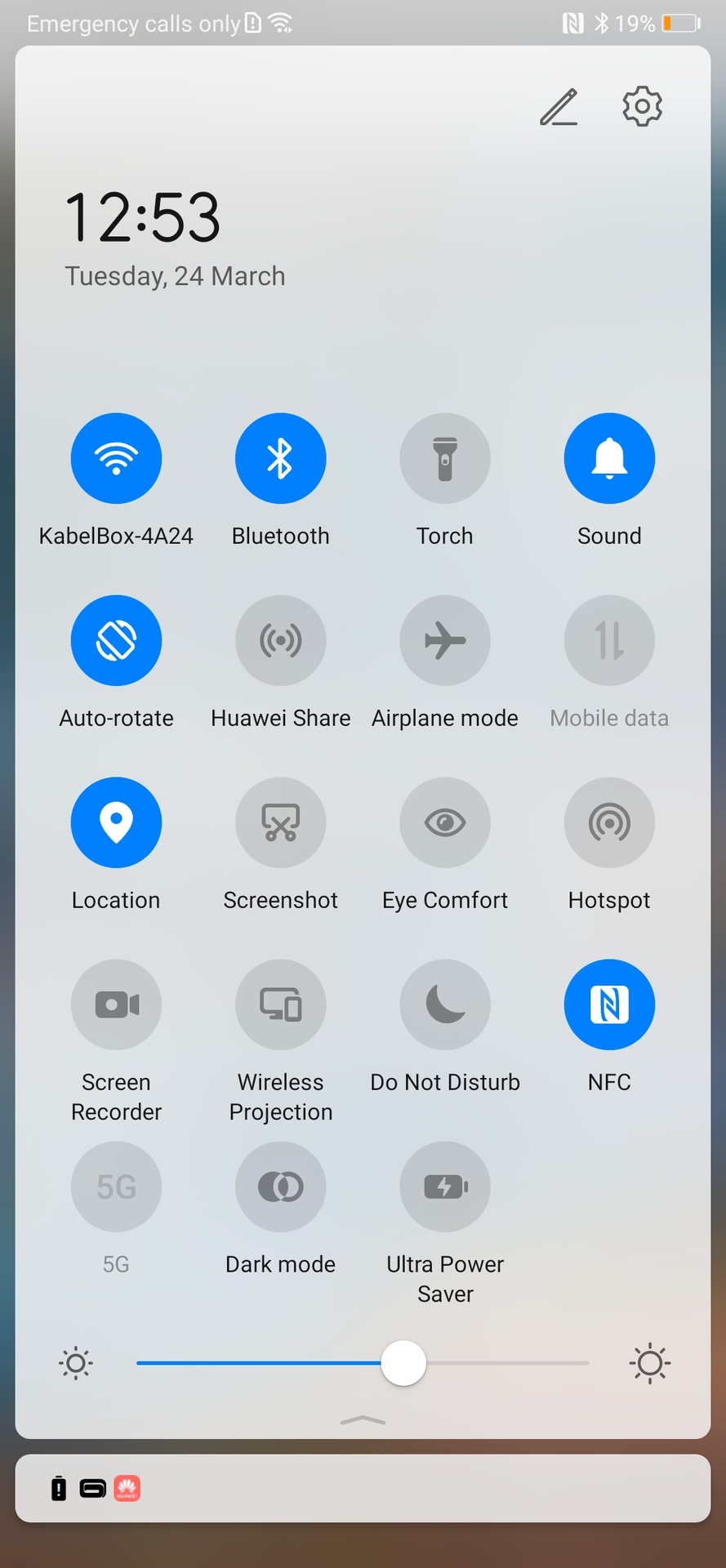 Huawei Mate Xs review quick settings
