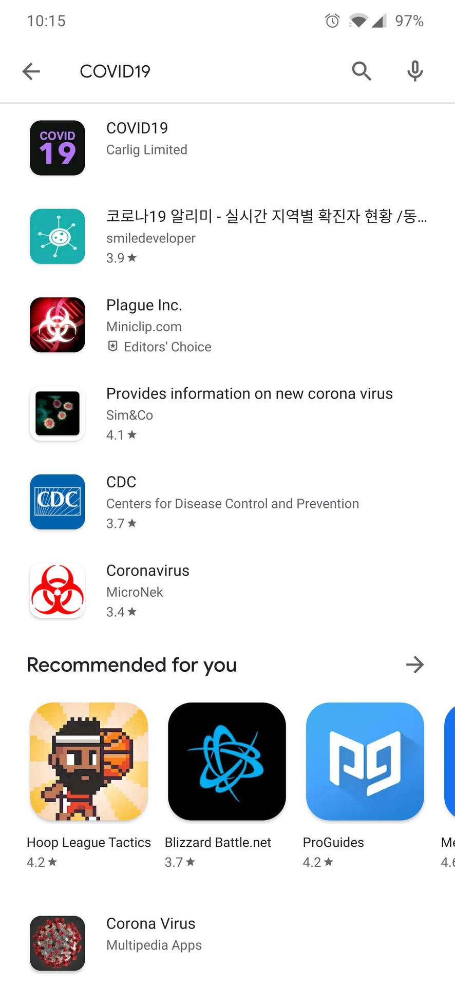Coronavirus Search Google Play Store 1