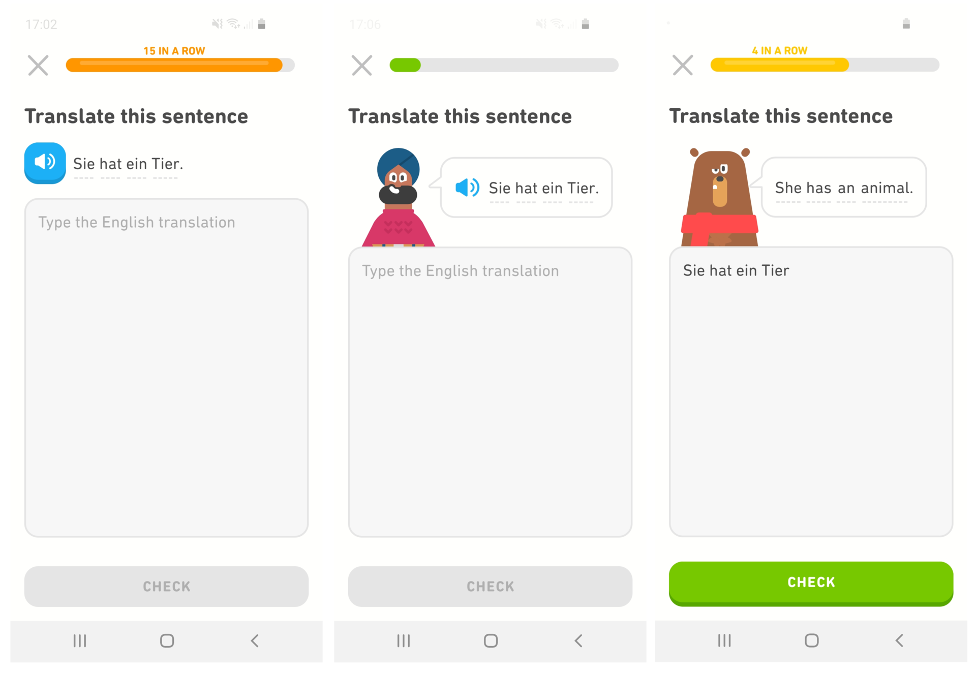 Duolingo language apps repetition
